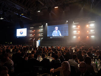 Jane Frost, CEO, MRS, speaks on stage at MRS Awards 2025